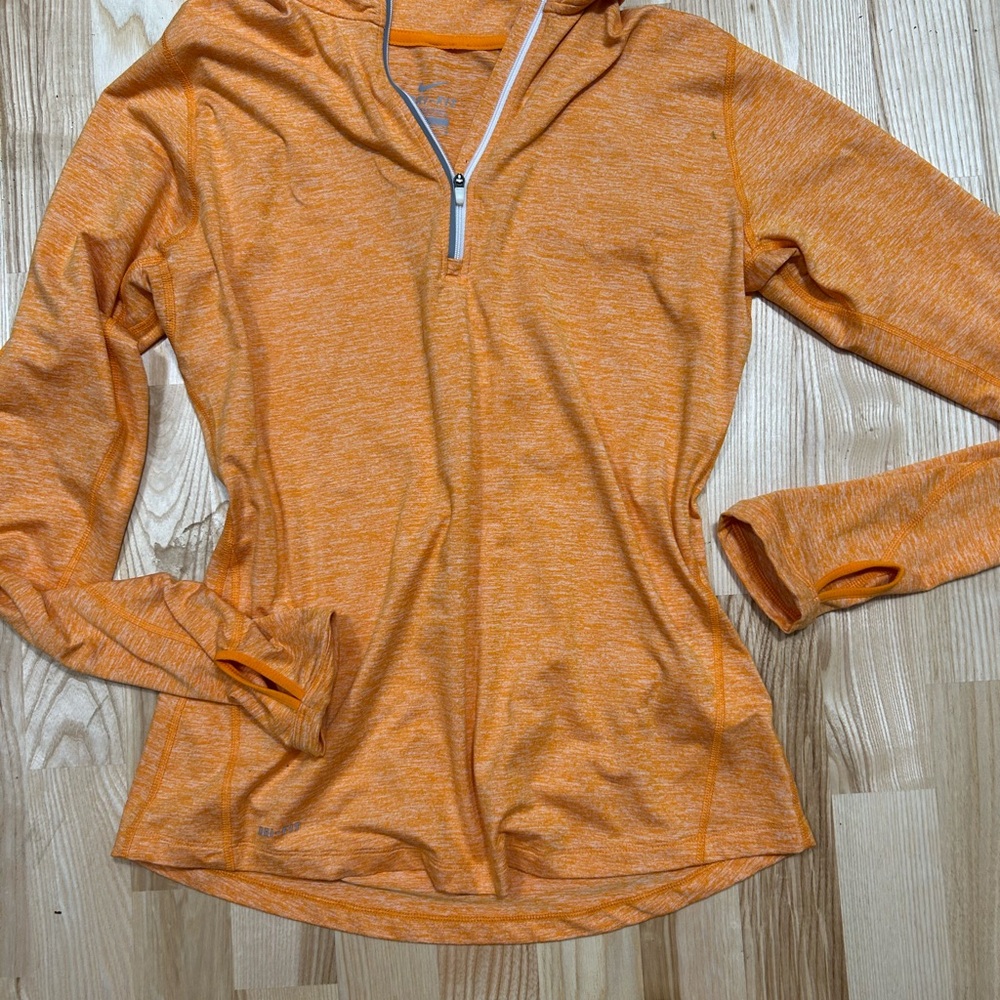 Nike Women's Orange Zip-Up Hoodie
